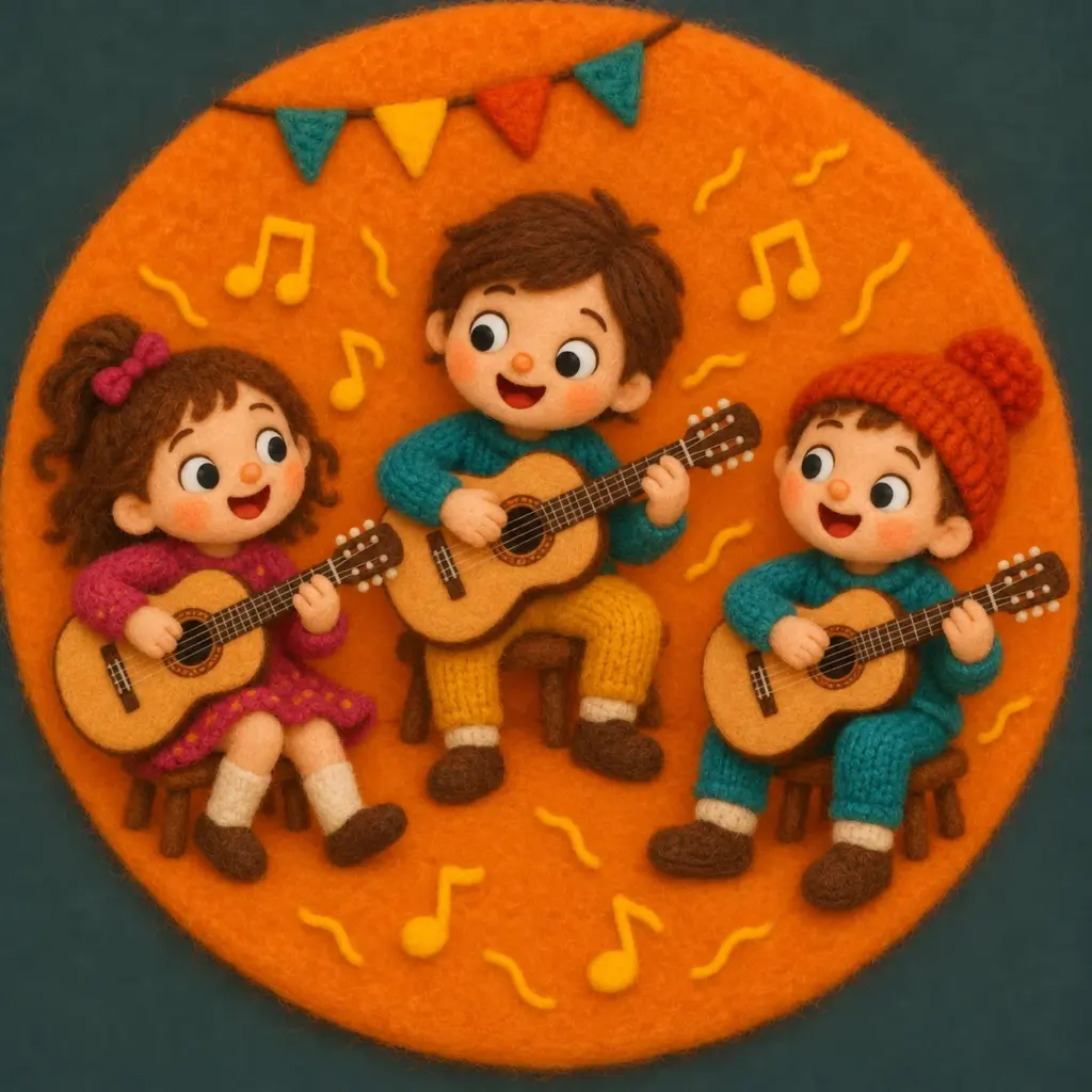 Guitar group class for children ages 6 and up at RiTMiTiKiDS